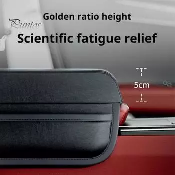 Универсальный автомобильный подлокотник с эффектом памяти, подушка для автомобильного подлокотника, водонепроницаемая накладка на подлокотник, чехол для центральной консоли автомобиля, подлокотник чёрный