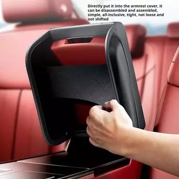 Универсальный автомобильный подлокотник с эффектом памяти, подушка для автомобильного подлокотника, водонепроницаемая накладка на подлокотник, чехол для центральной консоли автомобиля, подлокотник чёрный
