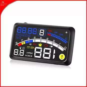 Универсальный автомобильный проекционный дисплей F4: Портативный OBD HUD высокой четкости All White