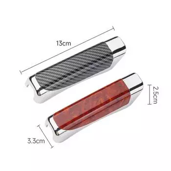 Универсальный автомобильный ручной тормоз защитный чехол стильный деревянный карбоновый декор высокое качество ABS гладкий аксессуар для интерьера внедорожника чёрный