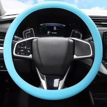 Универсальный автомобильный силиконовый чехол на руль, эластичный нескользящий чехол для рулевого колеса 36-40 см, многоцветные аксессуары для украшения автомобиля красный