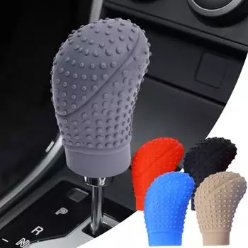 Универсальный автомобильный силиконовый комплект ручек переключения передач, нескользящая защита для рычага переключения передач, комплект ручек переключения передач, аксессуары для салона автомобиля оранжевый