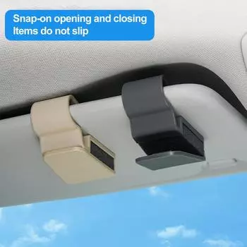 Универсальный автомобильный солнцезащитный козырек, коробка для очков, зажим для очков, держатель для карточек, держатель для билетов, подставка с застежкой, чехол для ручек, аксессуары для очков коричневый