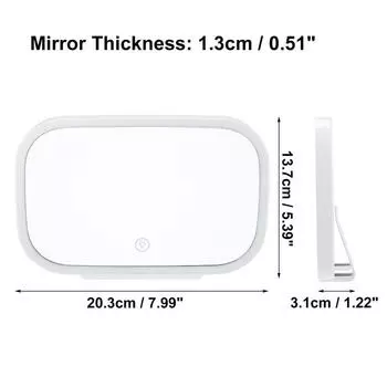 Универсальный автомобильный солнцезащитный козырек зеркало с регулируемой яркостью светодиодное автомобильное зеркало для макияжа светодиодная подсветка автомобильное внутреннее зеркало заднего вида со светодиодной подсветкой белый