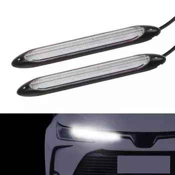 Универсальный автомобильный стиль DRL Light 2 шт. Автомобильные светодиодные дневные ходовые огни последовательный поток лампа автомобильный указатель поворота сканирование водонепроницаемый 15.5cm