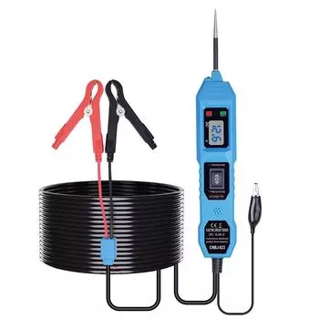 Универсальный автомобильный тестер электрических цепей 6 В-24 В, тестер электрической системы автомобиля, комплект щупов напряжения и мощности со светодиодным цифровым дисплеем синий