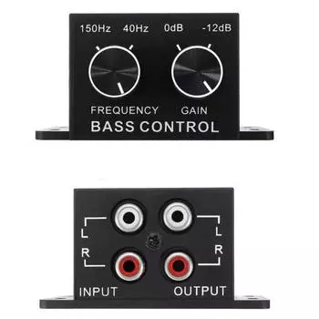 Универсальный автомобильный усилитель мощности, динамик, басовый аудиоконтроллер, эквалайзер громкости чёрный