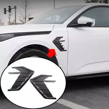 Универсальный автомобильный воздухозаборник крыло декоративная крышка для Clio 4 Fiat 500 Ford Focus Mk2 Golf 6 7 Mazda Cx5 Mitsubishi Outlander чёрный