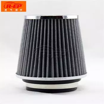 Универсальный автомобильный воздушный фильтр 101 мм 4 дюйма грибовидная головка большой поток модификация впускного отверстия грибовидная головка автомобильный впускной воздушный фильтрвоздух серебряный