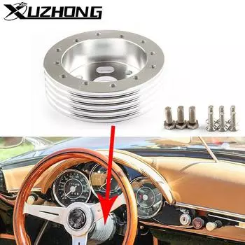 Универсальный автомобильный высококачественный алюминиевый сплав рулевого колеса Boss Kit Повышение Pad 6 Отверстие Подходит для 3 Отверстие Фиксированного Типа Повышение