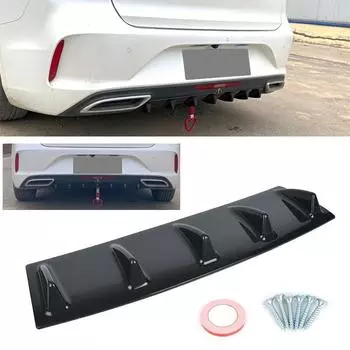Универсальный автомобильный задний бампер 3 5 Shark Fin диффузор спойлер протектор для Benz W213 W211 W212 Dacia Duster Honda Crv Seat Leon