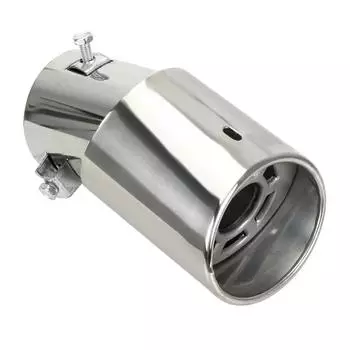 Универсальный автомобильный задний круглый наконечник глушителя выхлопной трубы из хромированной нержавеющей стали сменный наконечник глушителя автомобиля аксессуары для автомобиля