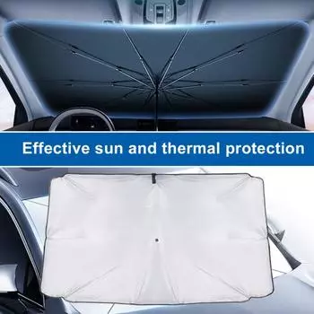 Универсальный автомобильный зонтик от солнца, складной складной зонт для хранения, легкий транспорт, подходит для большинства теплоизоляционных материалов L