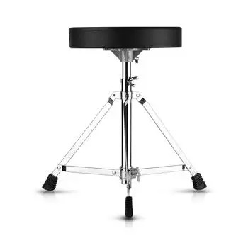 Универсальный барабанный трон, круглое мягкое сиденье, табурет, одинарные ножки из нержавеющей стали, противоскользящие 5 чёрный