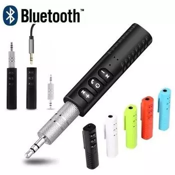 Универсальный беспроводной Bluetooth-приемник 3,5 мм, стереозвук, музыкальный Bluetooth-приемник, адаптер для динамика, микрофона, автомобиля, Aux, телевизора, комплект громкой связи чёрный