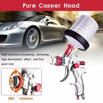 Универсальный беспроводной краскопульт с насадкой 1,4 мм/1,7 мм/2,0 мм, краскопульт для самостоятельного изготовления, с клапаном давления на 600 мл, 10 бутылок красный