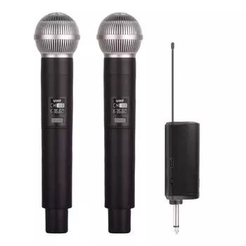 Универсальный беспроводной микрофон 58SC со звуковой картой для пения, использования на открытом воздухе и зарядки one-on-one suit чёрный