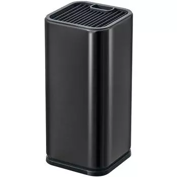 Универсальный блок для ножей, держатель для кухонной стойки, нержавеющая сталь, современный прямоугольный дизайн с прорезями для ножниц