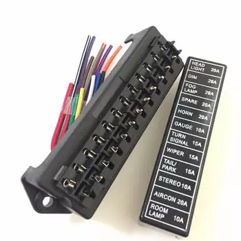 Универсальный блок предохранителей держатель предохранителей плоский предохранитель автозапчасти электронные компоненты автомобильные электрические компоненты (12 шт.) 12 bottles