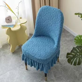 Универсальный большой изогнутый чехол на стул сиденье чехол на спинку обеденного стола чехол на табурет цельный бытовой One Size