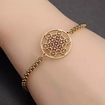 Универсальный браслет-кольцо из нержавеющей стали с амулетом «Архангел» с сакральной геометрией, ювелирные изделия, аксессуары, подарки A2