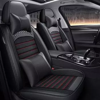 Универсальный чехол для 5-местного автомобильного сиденья из кожи и льна для BMW 1 серии E81 E82 E87 E88 F20 F21 F52 F40 Автомобильные аксессуары Детали интерьера