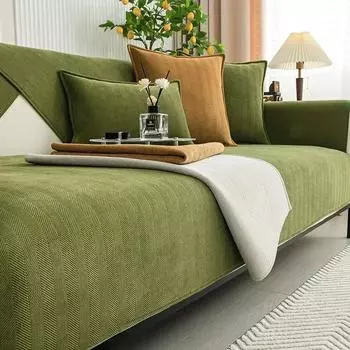 Универсальный чехол для дивана Чехлы для диванных подушек из шенилла Чехол для дивана в полоску для гостиной Нескользящий подлокотник для дивана Полотенце для спинки A 70x70cm 1pc