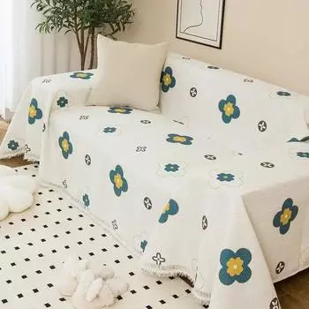 Универсальный чехол для дивана Four Seasons, минималистичный стиль Ins, маленький свежий чехол для диванной подушки, тканевое одеяло, полное покрытие, диванное полотенце 90x180cm