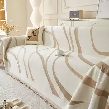 Универсальный чехол для дивана Four Seasons, все включено, диванное полотенце из синели, полное покрытие, легкая, роскошная, не царапающаяся, нескользящая подушка для дивана 180*130cm