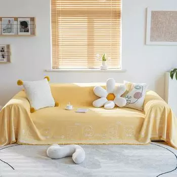 Универсальный чехол для дивана Four Seasons Универсальный универсальный чехол для дивана из хлопка и льна, устойчивый к царапинам, полностью покрытый чехол для дивана в скандинавском стиле Instagram 180*130