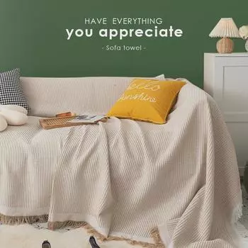 Универсальный чехол для дивана из хлопковой пряжи - Полное полотенце для дивана 90x90 cm