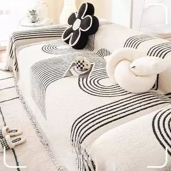 Универсальный чехол для дивана из плюшевой пряжи, тканевый зимний утолщенный флисовый чехол для дивана, новый универсальный чехол для дивана на четыре сезона 180*130