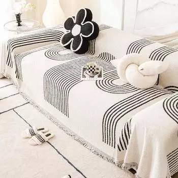 Универсальный чехол для дивана из плюшевой пряжи, зимняя утолщенная плюшевая подушка для дивана, универсальный всесезонный чехол для дивана 180*130