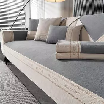 Универсальный чехол для дивана из шенилла, роскошная вышитая подушка для дивана, нескользящее полотенце для домашнего дивана Four Seasons для гостиной A 70x70