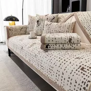 Универсальный чехол для дивана из шенилла, роскошные чехлы для диванных подушек из флэка, нескользящие подлокотники, спинка дивана, подушки, коврик 70X70cm 1pc