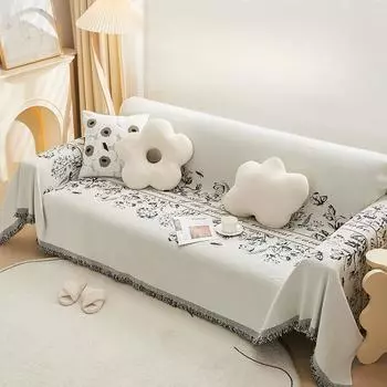 Универсальный чехол для дивана из синели Four Seasons, высококачественный нескользящий цельный чехол для дивана в стиле INS, полностью покрытый тканью для дивана 180*180cm