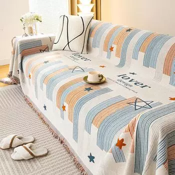 Универсальный чехол для дивана из синели Four Seasons, чехол для дивана в стиле Ins, чехол для диванной подушки, Нескользящая подушка 180*130cm