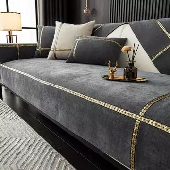 Универсальный чехол для дивана из синели, однотонный чехол для дивана, однотонный чехол для дивана, хлопковое Нескользящее полотенце на подлокотник, четыре сезона 70x70cm синий