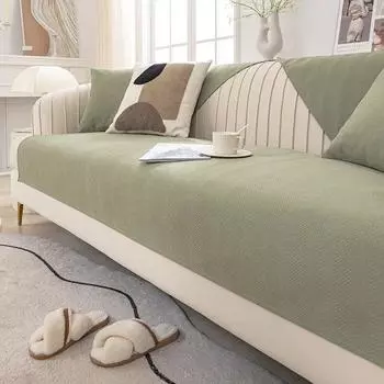 Универсальный чехол для дивана, полотенце, ткань синель, сплошной цвет, подушка для дивана для гостиной, нескользящая подушка для дивана, подлокотник, чехол на спинку 70x70cm 1pcs