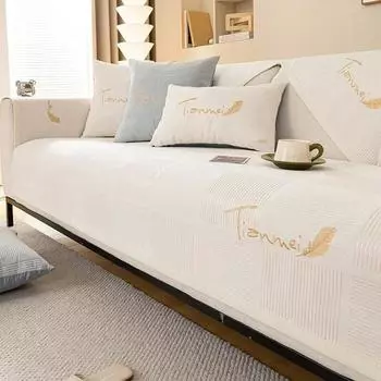 Универсальный чехол для дивана, полотенце, утолщенный синель, вышивка, подушка для дивана для гостиной, нескользящая подушка для дивана, подлокотник, чехлы на спинку 70x70cm 1pc