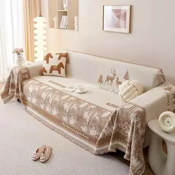 Универсальный чехол для дивана с кисточкой, мягкий, подходит для домашних животных, полотенце для дивана, простой в уходе чехол для гостиной, подлокотник, диван 180x130cm