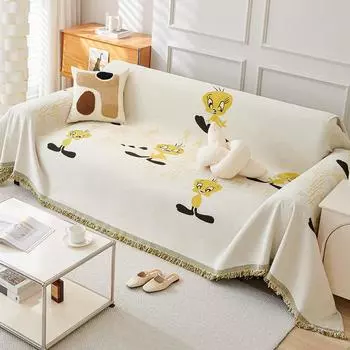 Универсальный чехол для салфеток из синели на четыре сезона, универсальный простой противоскользящий чехол для дивана, пылезащитный чехол 180*130CM