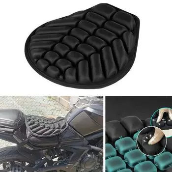 Универсальный чехол для сиденья мотоцикла 3D Comfort Air Seat Cushion Cover Мотоциклетная воздушная подушка Чехол Амортизирующие декомпрессионные седла чёрный