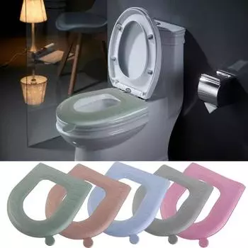 Универсальный чехол для сиденья унитаза из ЭВА, мягкий, многоразовый, с ручкой, подушка для сиденья унитаза, водонепроницаемый, толстый, коврик для туалета зелёный