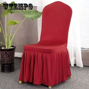 Универсальный чехол для стула, универсальный чехол для стула, чехол для стула для дома, однотонная юбка, эластичный чехол для стула для отеля, универсальный