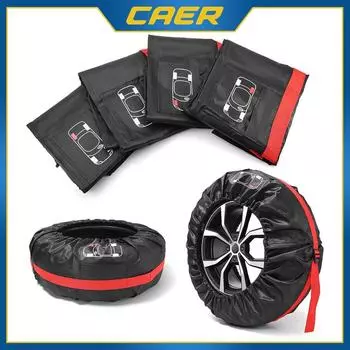 Универсальный чехол для запасного колеса автомобиля, портативный чехол для хранения автомобильных шин, сумка из полиэстера, водонепроницаемая, пылезащитная защита для колес автомобиля