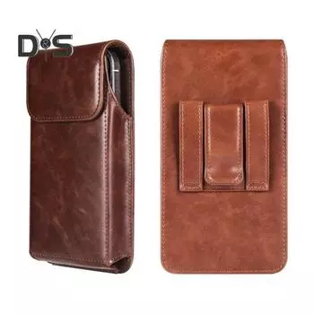 Универсальный чехол-кобура на ремень для телефона с зажимом для ремня и петлей с магнитной застежкой, на открытом воздухе, для кемпинга, пешего туризма, поясной чехол для мобильного телефона, прикрепленный к ремню смартфона S темно-коричневого