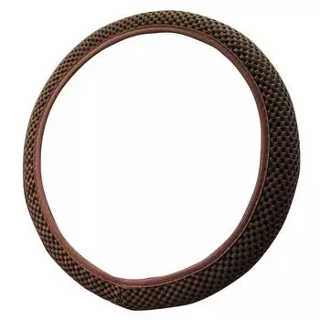 Универсальный чехол на руль автомобиля 38 см, эластичный ледяной шелк, летние крутые нескользящие автомобильные аксессуары One Size коричневый