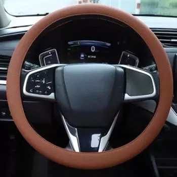 Универсальный чехол на руль автомобиля с противоскользящей текстурой из мягкой силикона, защитный чехол на руль автомобиля от солнечных лучей и царапин чёрный