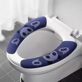 Универсальный чехол на сиденье для унитаза, мягкая мультяшная паста для унитаза, липкая подушка для унитаза, моющаяся грелка для ванной, крышка сиденья, подушка